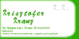 krisztofer kranz business card